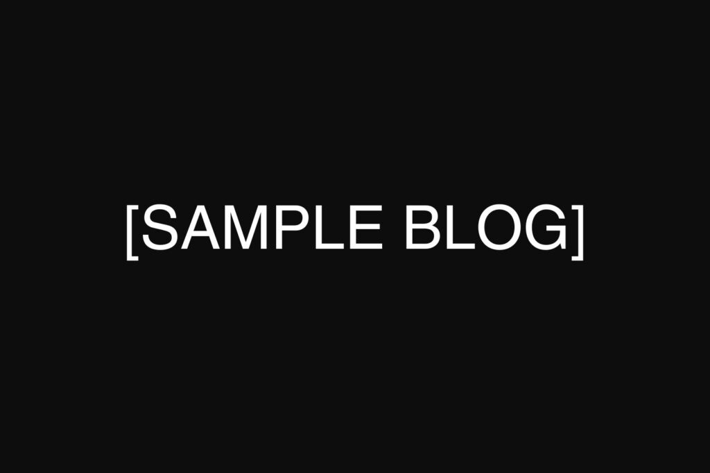 sample blog