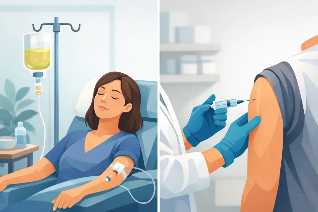 NAD drips vs injections: which route is safer?