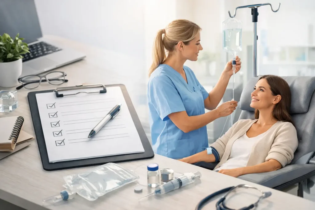 Provider Transparency Checklist Example for IV Therapy